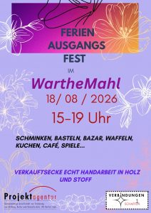 Ferienausgangsfest im WartheMahl am 18.08.2026